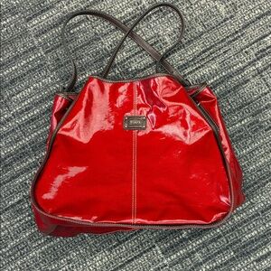 Tod's Shiny Red Tote Bag